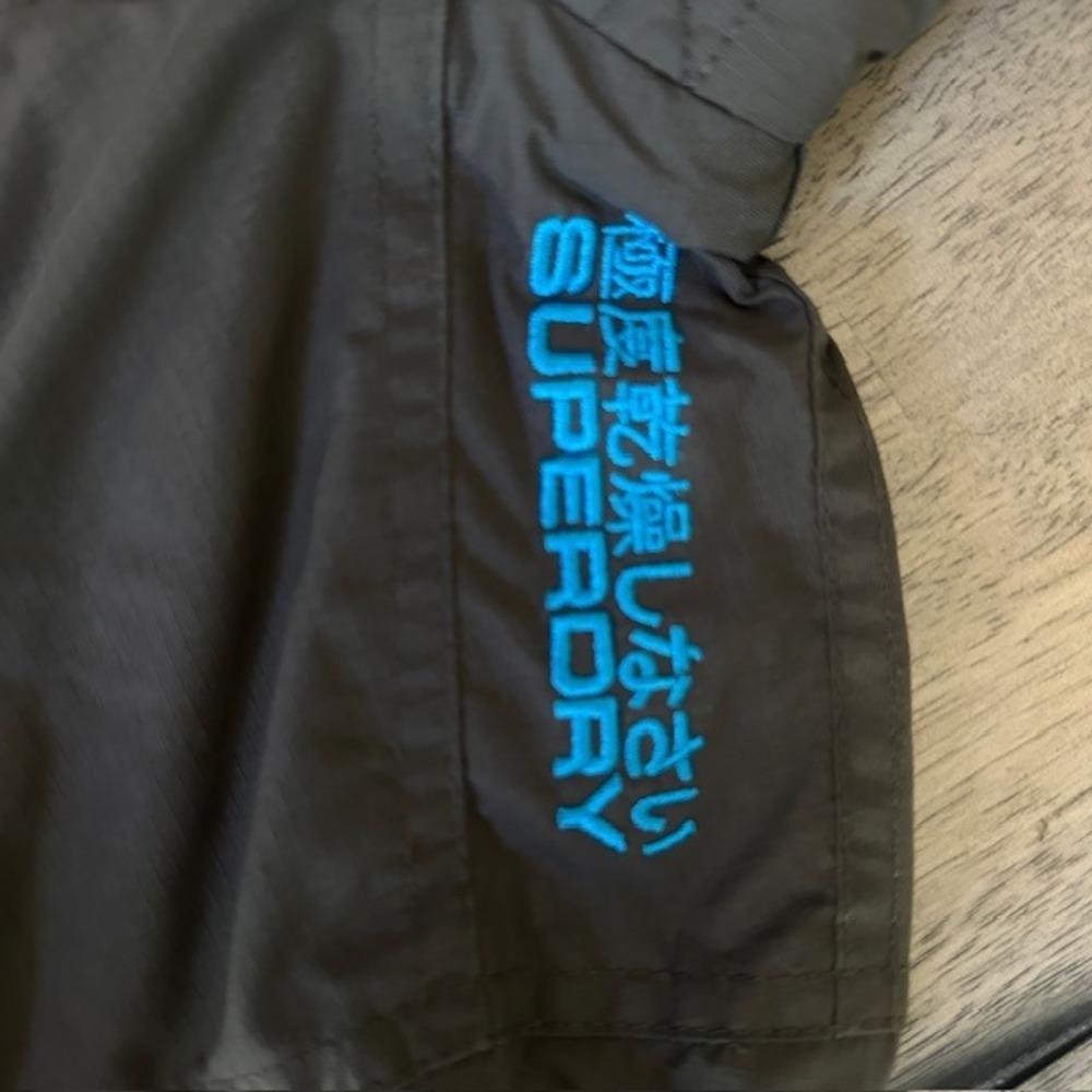 Superdry Windcheater Hooded Jacket Full Zip Outdoor Coat Olive Green M - Picture 6 of 8